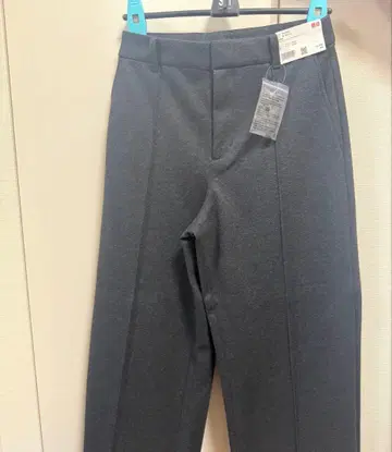 유니클로 브러쉬드 저지 와이드 팬츠 다크 그레이 L 사이즈