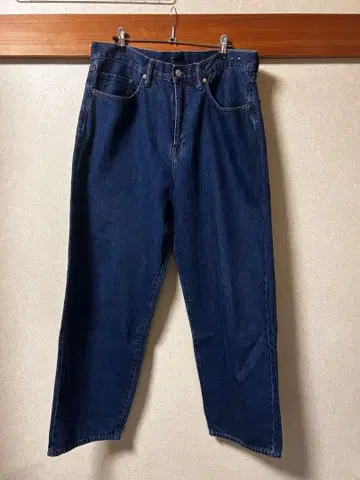 GAP 배기진 데님 32/30 다크 블루