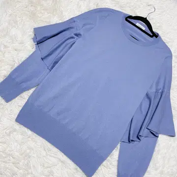 새상품급 MOGA 레오노라 니트 울 100% 프릴 슬리브