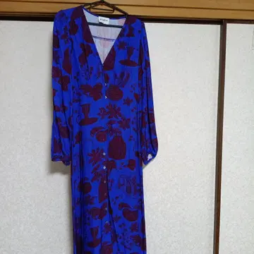 FRNCH 꽃무늬 긴팔 롱 원피스