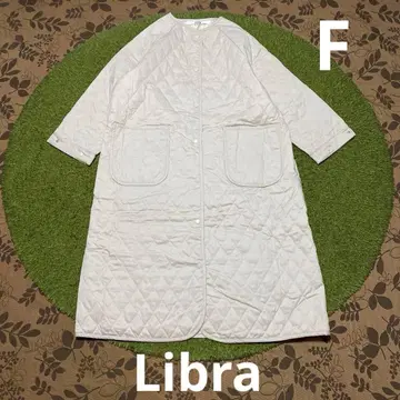 Libra 퀼팅 롱 코트 아이보리 F