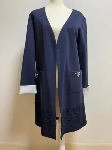 엑시즈팜 코디 가디건 코트 아우터 롱 가디건 네이비