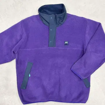 헬리 한센 하프 지퍼 플리스 L 사이즈 빈티지 보라색
