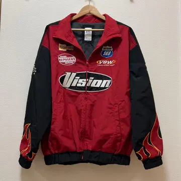 나일론 레이싱 자켓 VISION STREETWEAR 컬러 RED