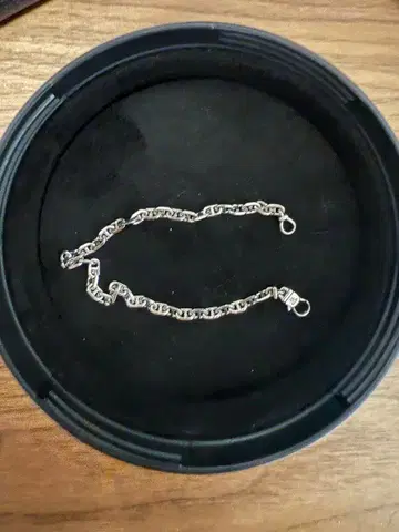 실버 체인 링크 팔찌 약 20cm