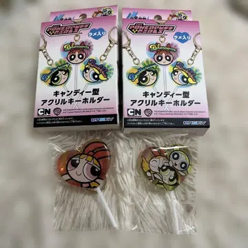 파워퍼프걸스 캔디형 아크릴 키링 2개 세트