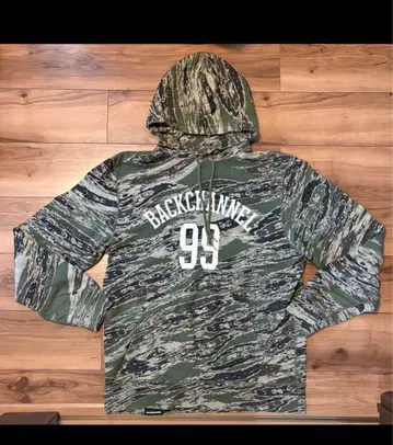 BackChannel 카모 패턴 후드 부착 후드티