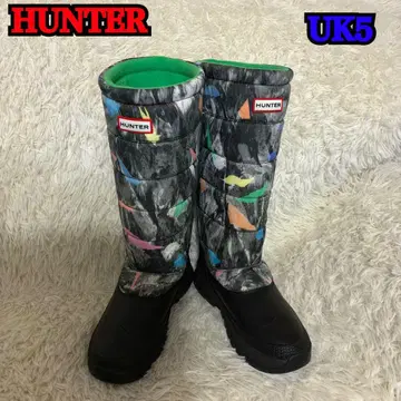컨디션 최상 HUNTER 장화 UK5 스톰 카모 프린트