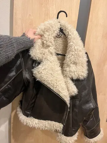 가죽 인조 모피 숏 자켓