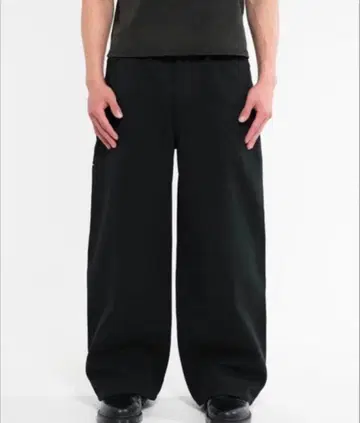 Asapmode 스택드 캔버스 와이드 레그 팬츠