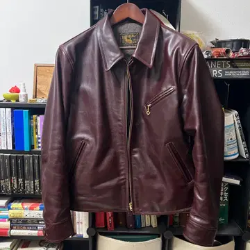 와인 레드 1930 스포츠 가죽 자켓