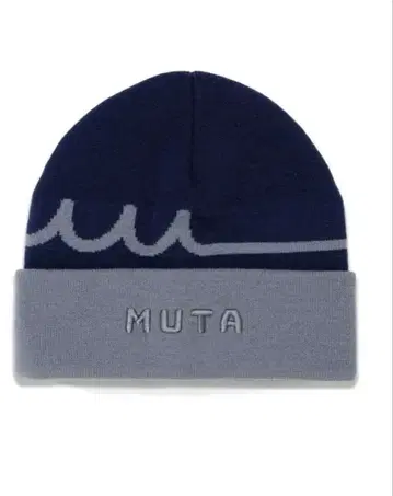 MUTA 니트 캡 네이비/그레이