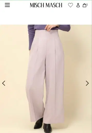 MISCH MASCH 와이드 팬츠 M 사이즈 라이트 퍼플