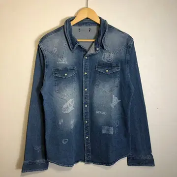 블루 면 98% 자켓