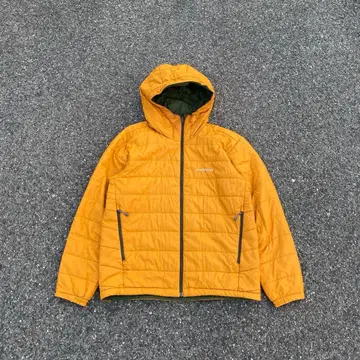 몽벨 다운 자켓 리버서블 오렌지 그린