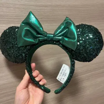 다크 그린 미키 귀 머리띠