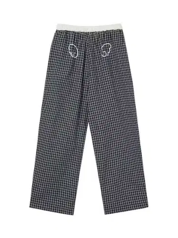 AEAE 네이비 계열 체크 캐주얼 팬츠