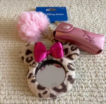 디즈니 리조트 디즈니 레오파드 무늬 미니 립 케이스 거울 새상품