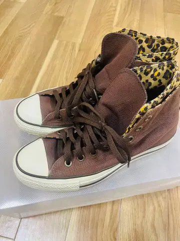 브라운 하이컷 스니커즈 ALL STAR