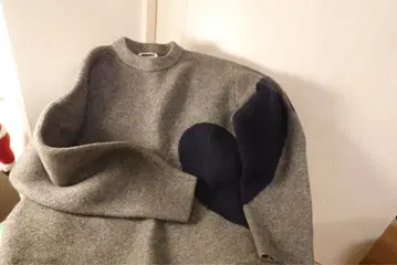 nknit 니트 pattern KNIT 하트 패턴 니트 그레이