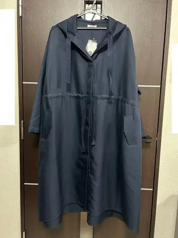 BEIJAR 네이비 후드 부착 코트 M 사이즈