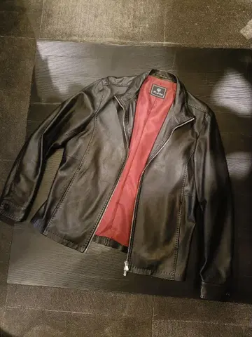 남성용 비기 양가죽 가죽 자켓 램 가죽 블랙 L