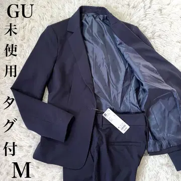 GU 테일러드 자켓 테이퍼드 앵클 팬츠 셋업 M 네이비