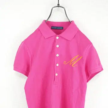 G8039*랄프 로렌 원 포인트 반팔 피케 셔츠 핑크
