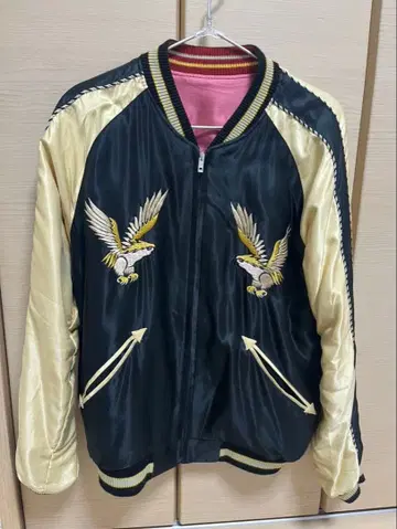 스카잔 블랙 금 독수리 자수 핑크 드래곤 자수