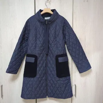 NEMIKA 네이비 퀼팅 코트