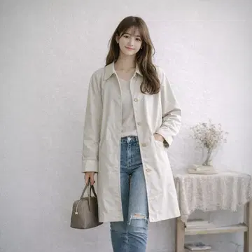 GAP 스텐카라 코트 S 베이지 여성용 봄 코트