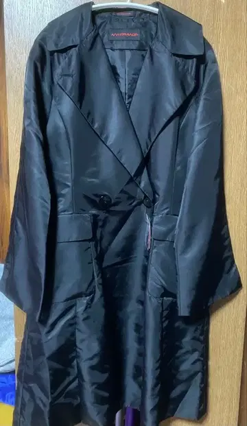 NY-TRANZ 블랙 트렌치코트