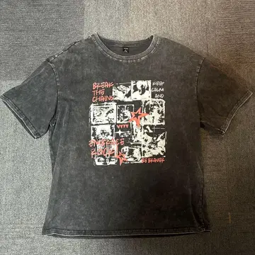 다크 그레이 오버 사이즈 T셔츠