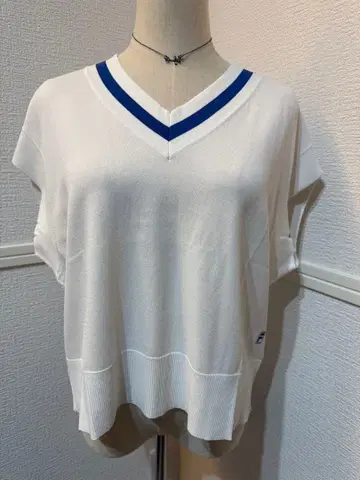 새상품 FILA 휠라 니트 베스트 썸머 니트 티셔츠 V넥