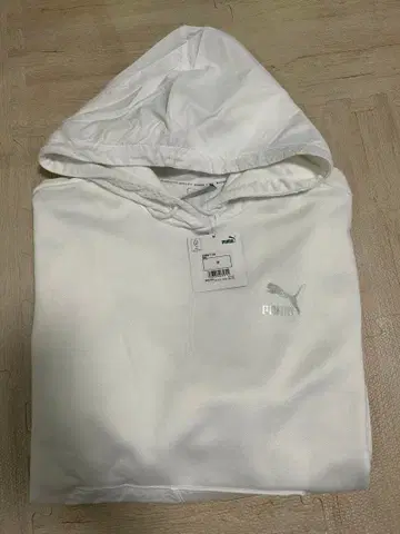 PUMA 화이트 후드 부착 후드티 M 사이즈