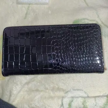 블랙 크로커다일풍 장지갑