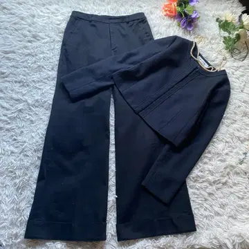 새상품급 내추럴 뷰티 베이직 x 언타이틀 수트 셋업 세트 M 네이비