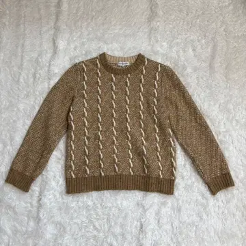 릴리안느 뷔르티 ECLAT 여성용 긴팔 니트 M 울 올 패턴