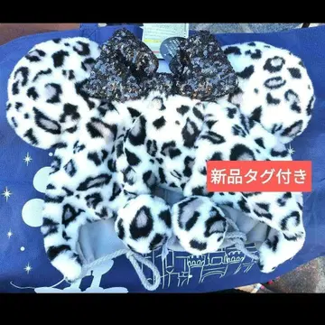 팬캡 레오파드 무늬 화이트 흰색 레오파드 표범 무늬 디즈니 리조트