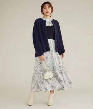 [ 후루하타 세이카 씨 착용 ] 페더 니트 아우터