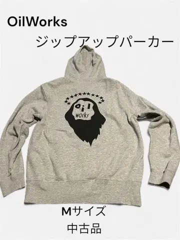 OilWorks 집업 후드티 M 사이즈 중고품