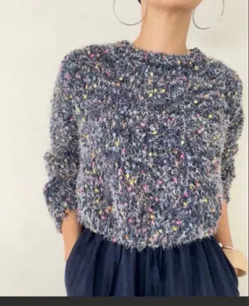 [ 새상품급 ] ISOOK 믹스 컬러 샤기 니트 믹스 컬러 샤기 스웨터