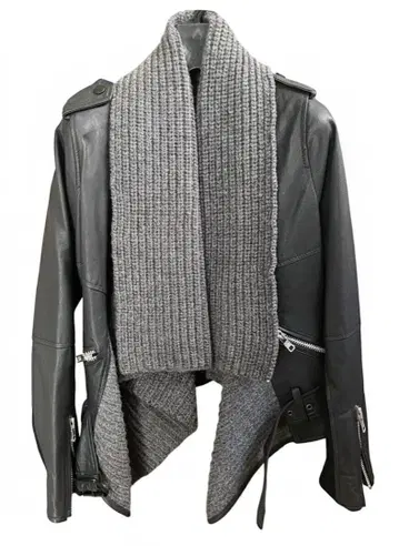 더블 스탠다드 클로징 이소재 절개 더블 라이더 자켓 새상품급