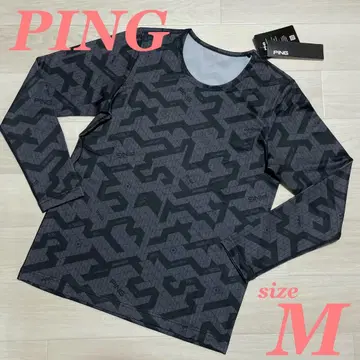 PING 긴팔 크루넥 셔츠 META 패턴 골프 이너 핑