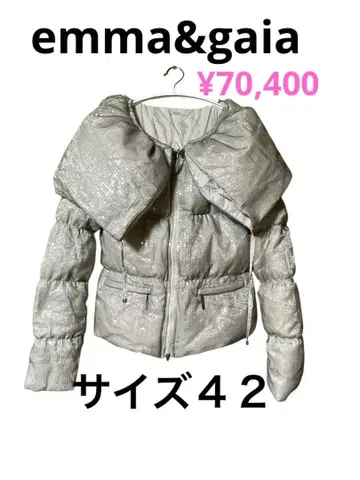 emma&gaia 스팽글 빅 옷깃 다운 자켓