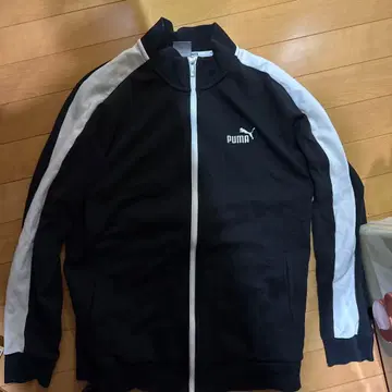 PUMA 집업 자켓 블랙/화이트