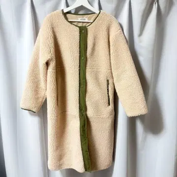 HOLIDAY 보아 자켓 롱 기장 베이지