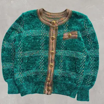 00's vintage 트위드풍 가디건 아카이브 아메카지 y2k