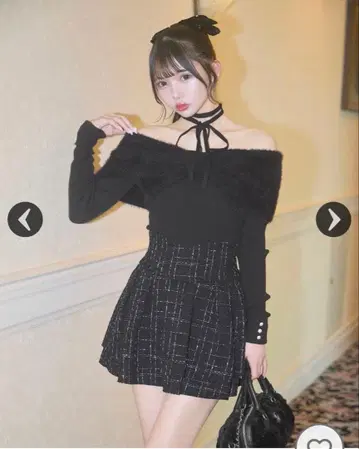 미셸 마카롱 슬림 레그가 되는 트위드 스커트 XS 사이즈 양산형 지뢰계