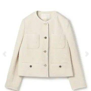 슬라브 코튼 트위드 V 크루넥 자켓 TOMORROWLAND